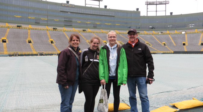 Soccer game and the tour of Lambeau Field