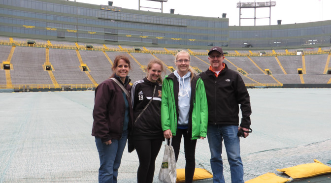 Soccer game and the tour of Lambeau Field